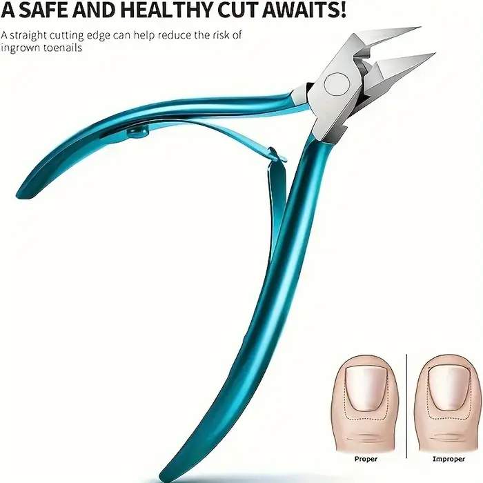 Coupe-ongles pour ongles incarnés épais, large ouverture, antidérapant, à Long manche, 1 pièce