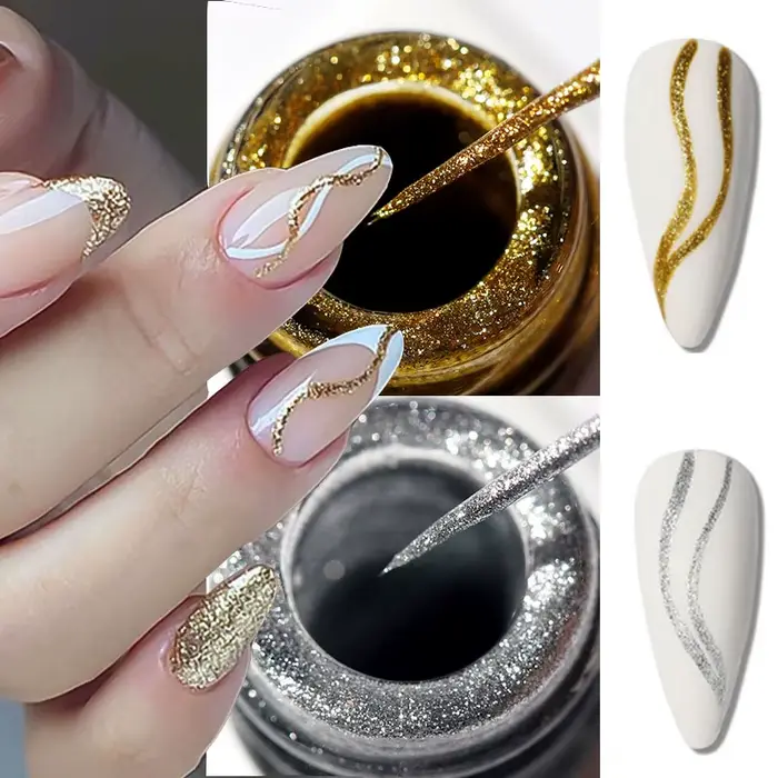 Vernis à ongles Gel à paillettes réfléchissantes 5D