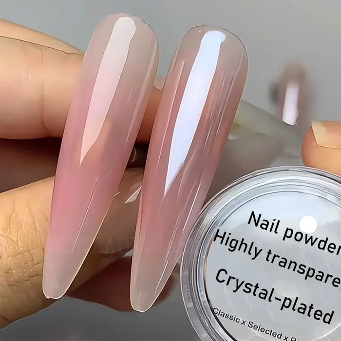 1 pot miroir placage brillant Aurora Chrome poudre pour ongles clair de lune perle blanc frottant
