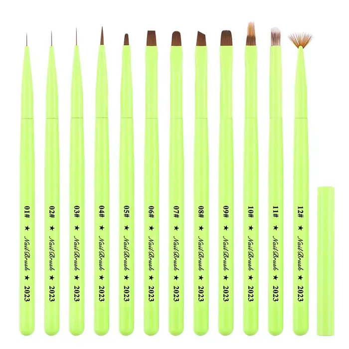Brosse à ongles verte, brosse à Gel pour manucure