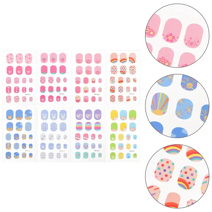 Autocollants pour ongles imperméables pour enfants