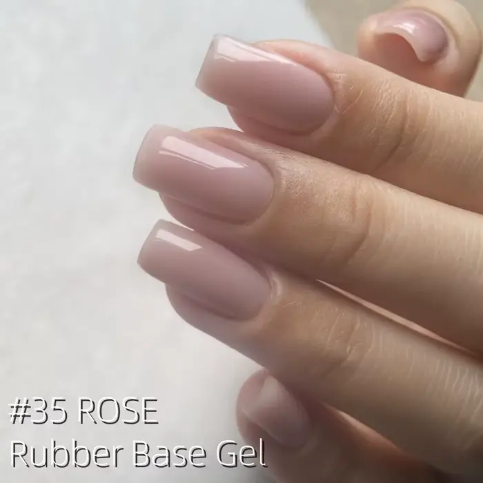 Gel de base en caoutchouc rose pour vernis à ongles