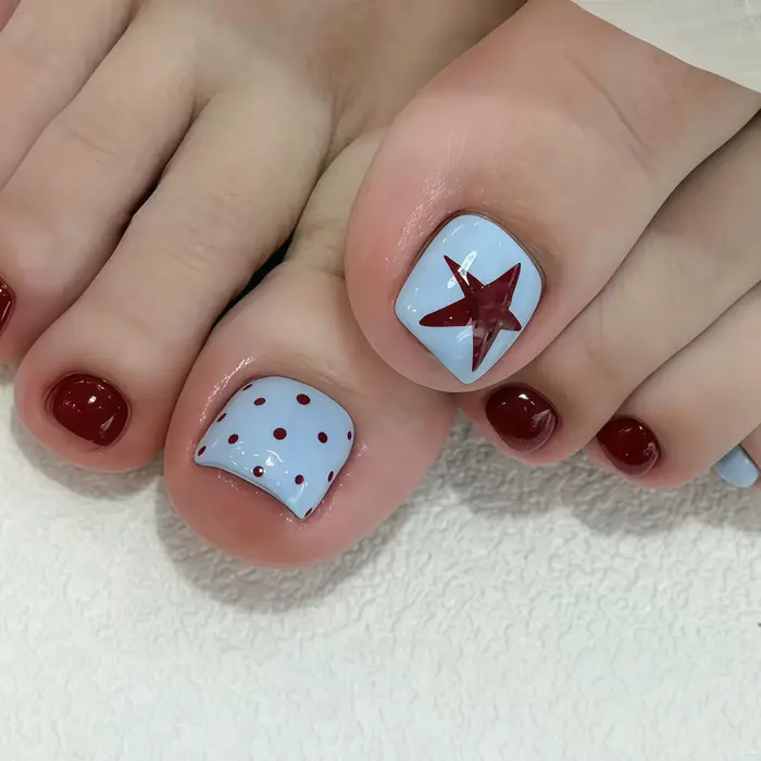 24/100 pièces Faux ongles de pieds rouge bordeaux