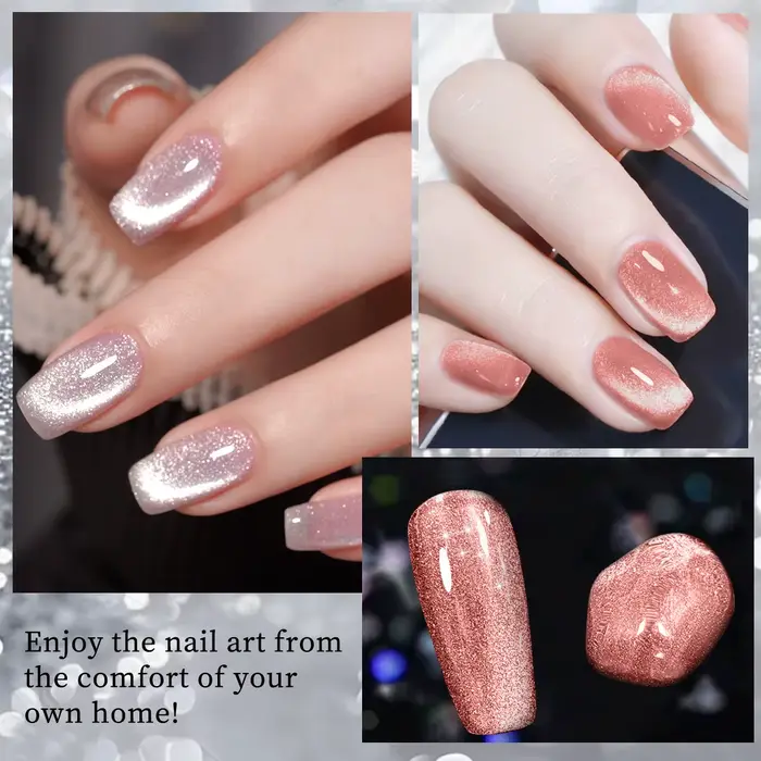 Ensemble de gel pour ongles magnétique œil de chat 6 couleurs, LED UV semi-permanente à tremper l'ar