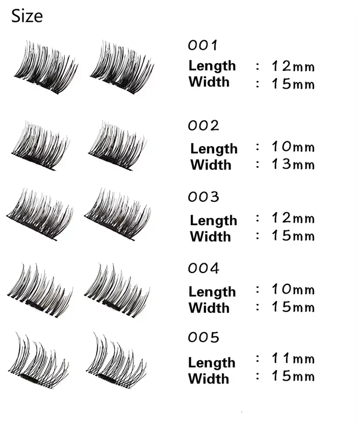Faux-cils magnétiques 3D, Double bande, bande complète, doux, réutilisables
