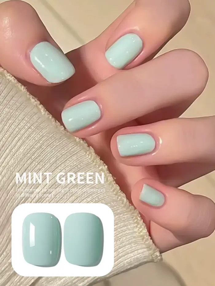 1Pc 15ML vert menthe Gel pour ongles Semi Permanent Nail Art trempage UV LED Salon de manucure bricolage