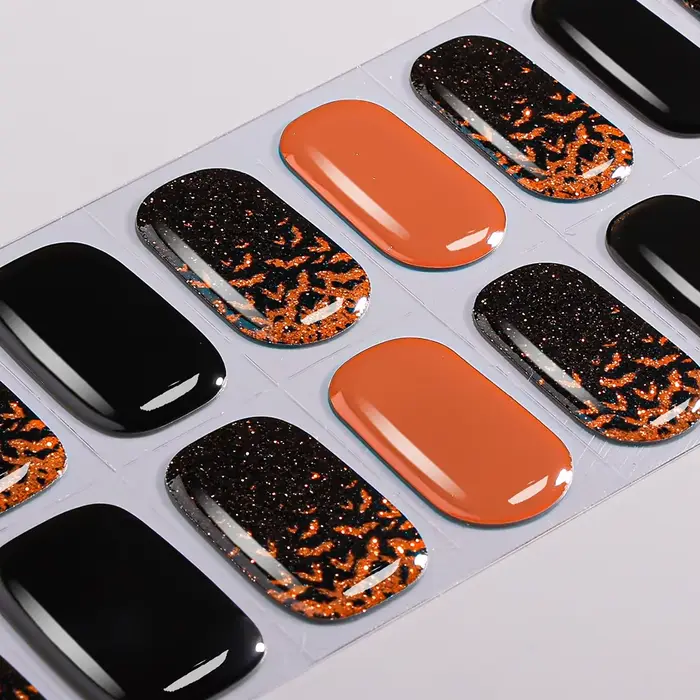 Autocollants pour ongles en Gel semi-durci pour Halloween
