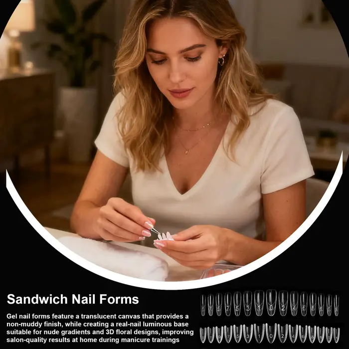 Formes d'ongles pour Gel 240 pièces translucide manucure artisanat Gel
