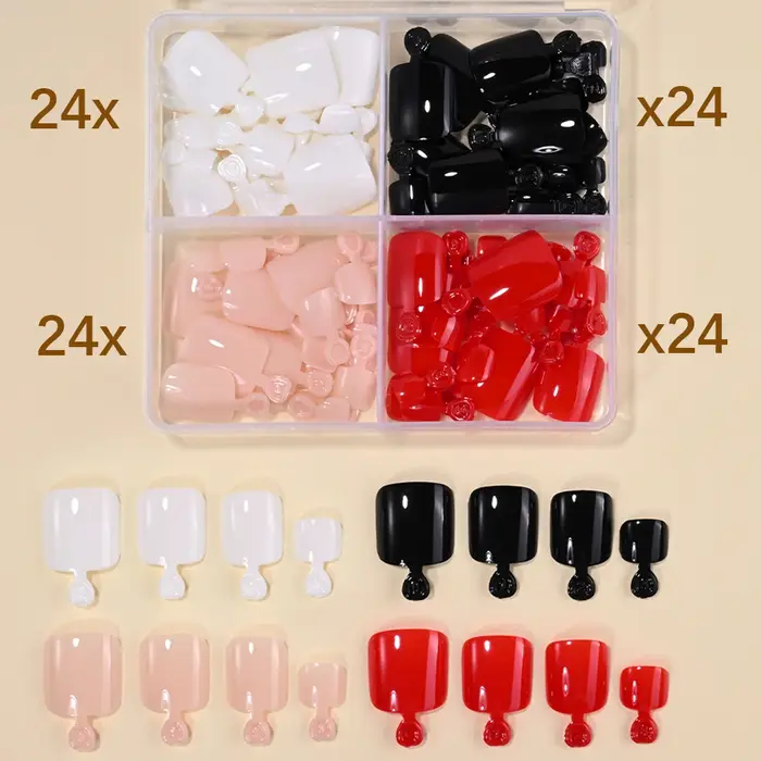 96/288 pièces couleur unie presse sur les ongles courts carrés couverture complète faux