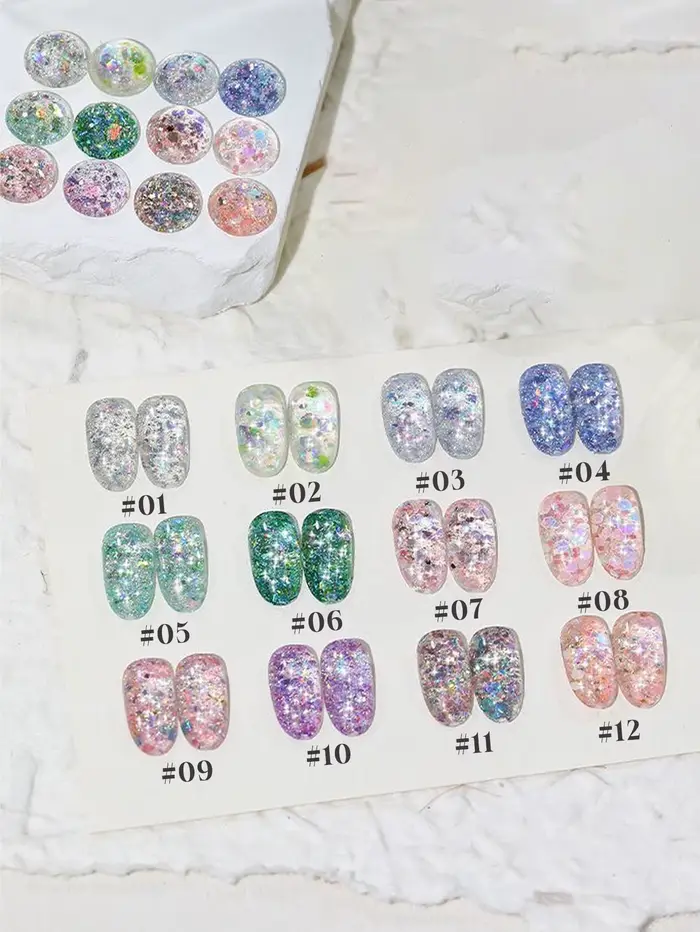 1-12 pièces Neptune étoile paillettes Gel vernis à ongles 2025 mode populaire Super Flash haute densité diamant