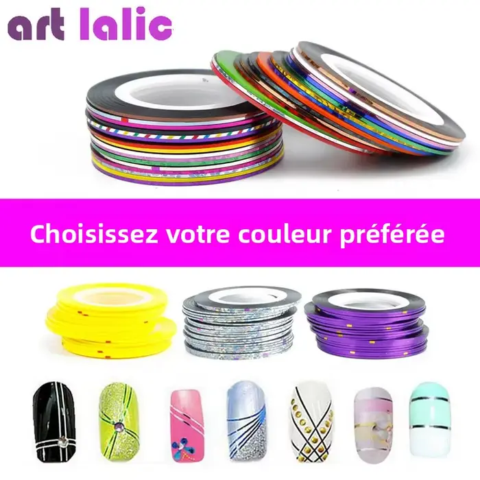 Autocollants de bande à rayures pour Nail Art