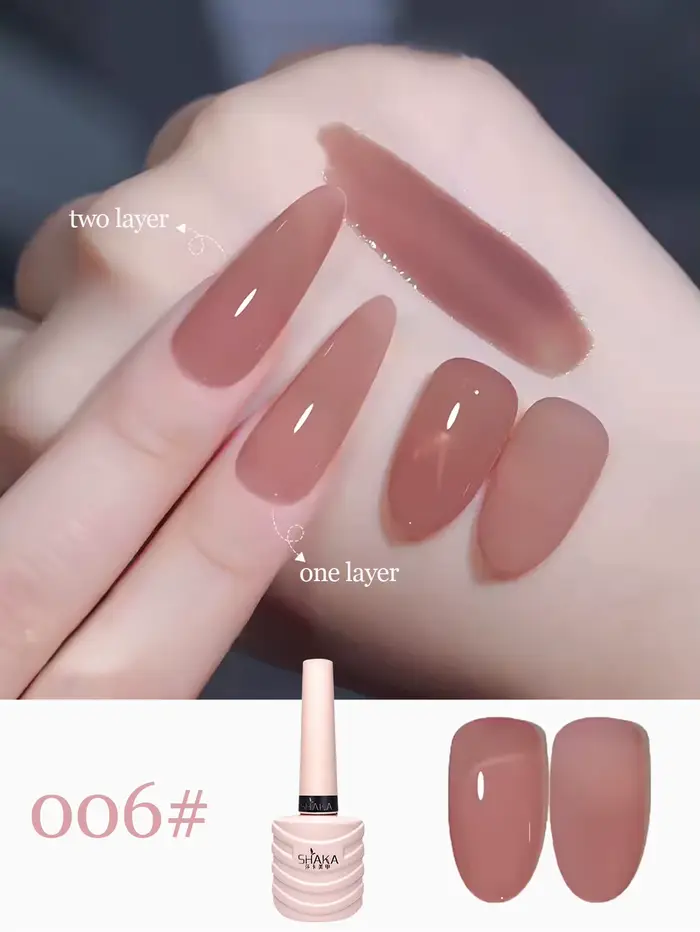 1-30 pièces PSK Vernis à ongles couleur rose nude, transparent effet glace, couleur naturelle, Nouve