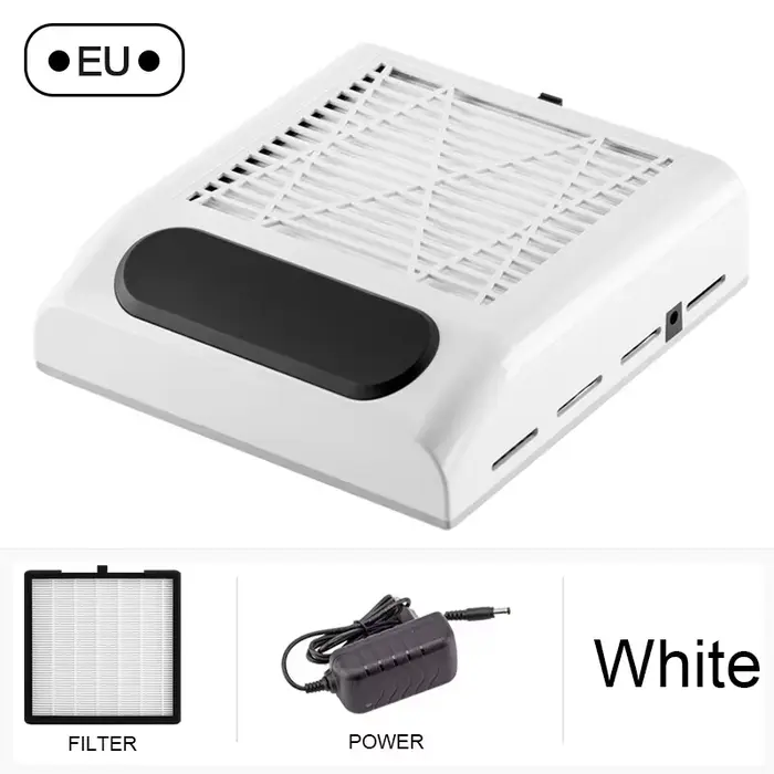 Collecteur de poussière pour ongles avec filtre détachable, aspirateur puissant pour équipement de s