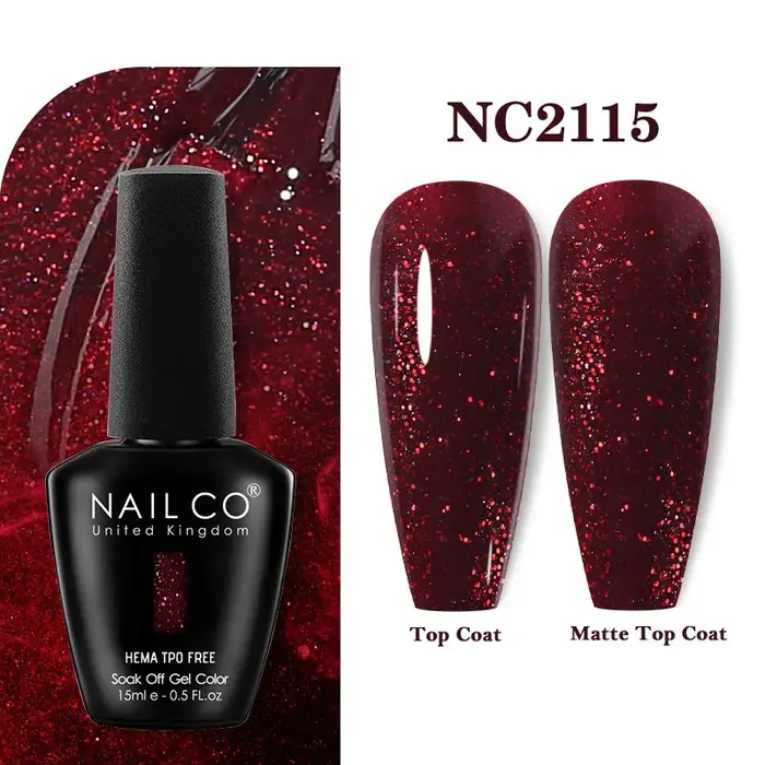 NAILCO Vernis à ongles gel rouge 15ml