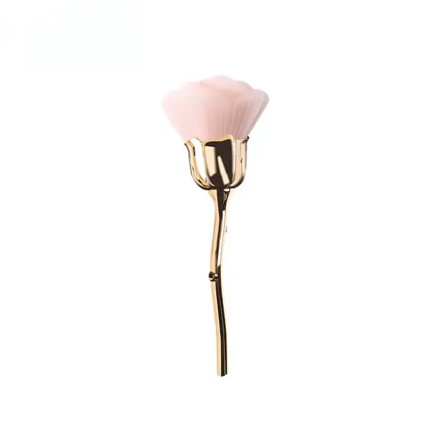 Brosse de manucure en forme de rose avec brosse à ongles, accessoires d'art, outil populaire, rond,