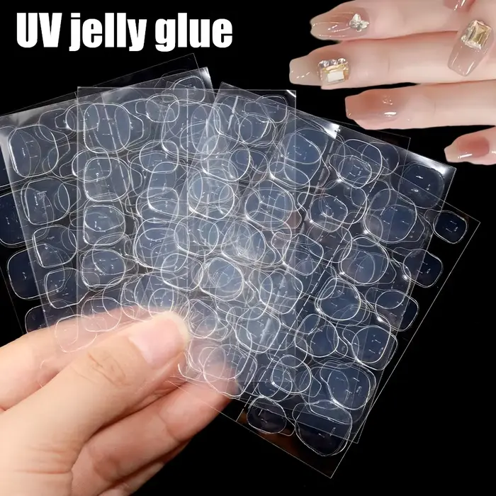 Autocollant de colle à ongles en gelée UV