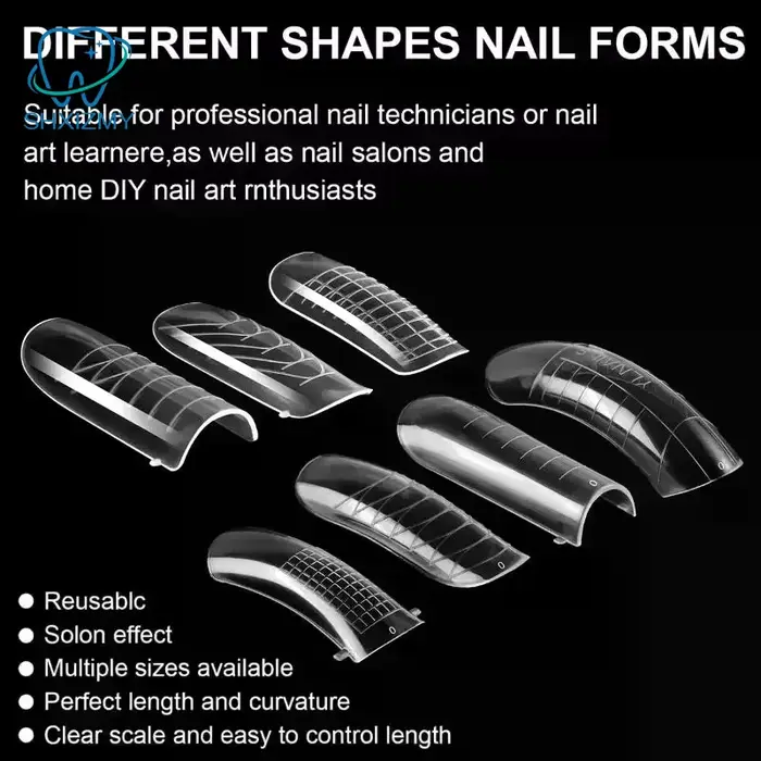 100/120 pièces modèle d'armure en cristal français formes d'ongles Extensions de manucure faux ongles conseils construction rapide Gel moule Nail Art Salon bricolage