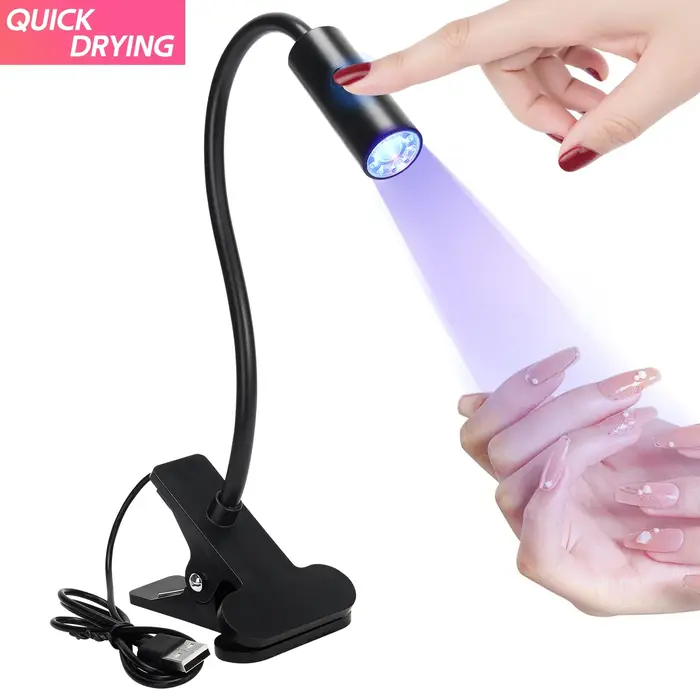 UV LED lampe à ongles LED lumière UV avec pince et Tube Flexible manucure sèche UV