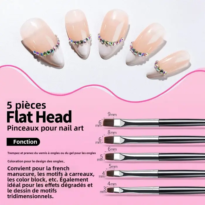 Kit de 23 outils pour nail art – Pinceaux