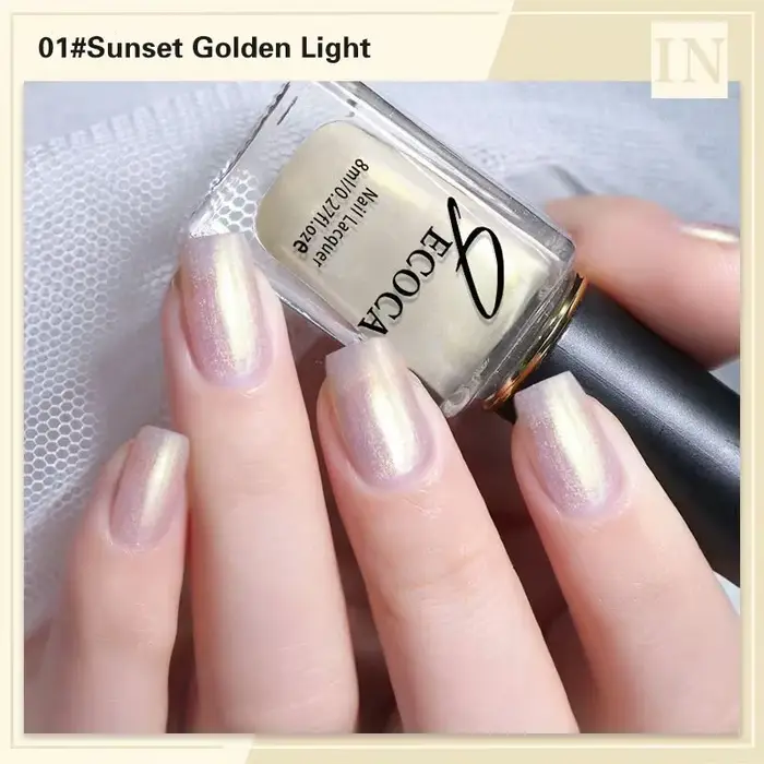 Verhéritage à ongles arc-en-ciel à paillettes laser, vernis à ongles laser, vernis à paillettes bril