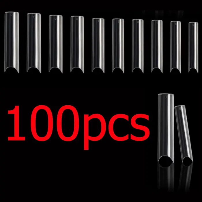 100 pièces/boîte XXL pointes d'ongles Extra droites longs cercueil carré faux ongles C incurvé ABS