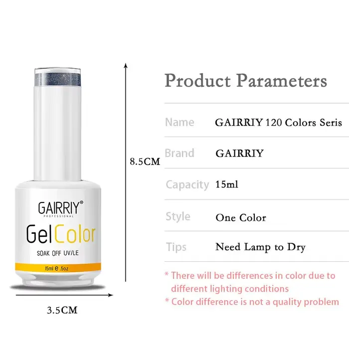 Gairriy 15ml vernis à ongles 120 couleurs