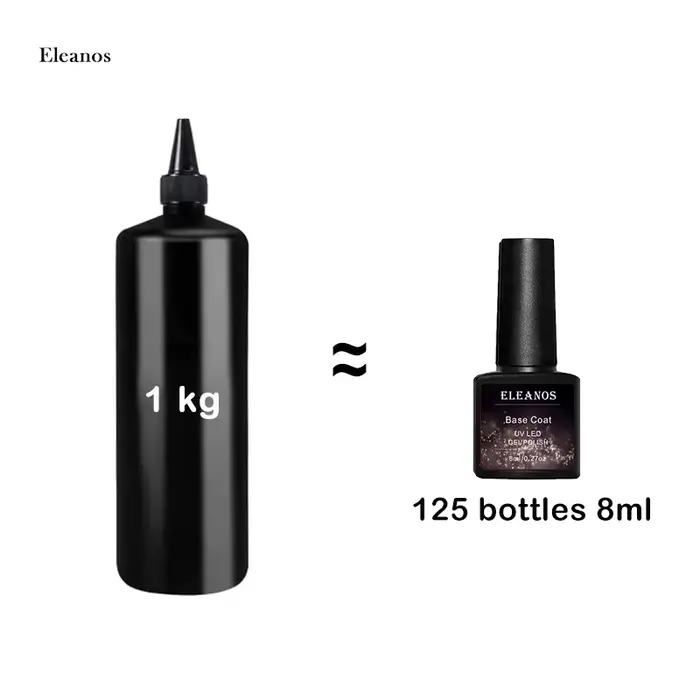 Eleanos 1 kg Gel de gelée clair vente en gros Gel vernis à ongles Semi Transparent UV LED Gel Super qualité sirop