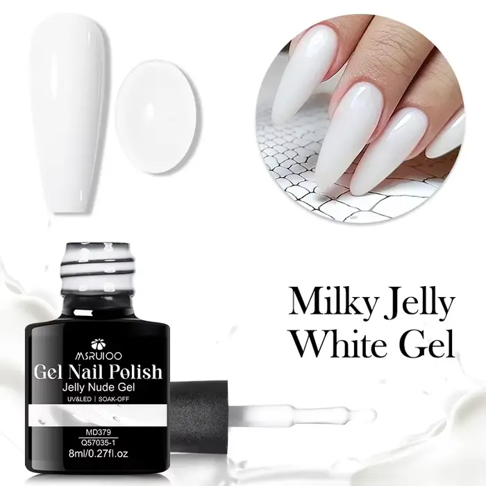 Vernis à ongles en gel blanc laiteux 8 ml