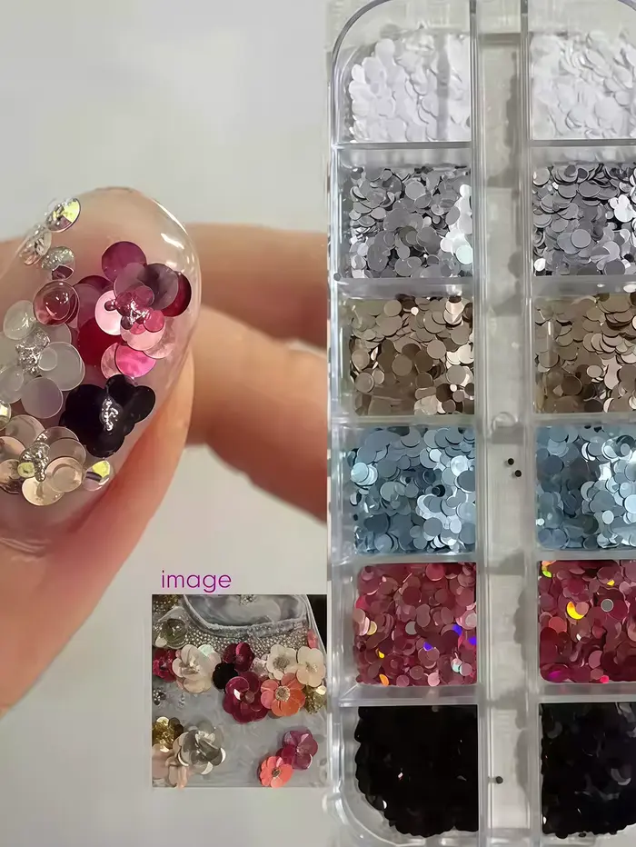 1 pièce d'accessoires pour nail art à 12 compartiments