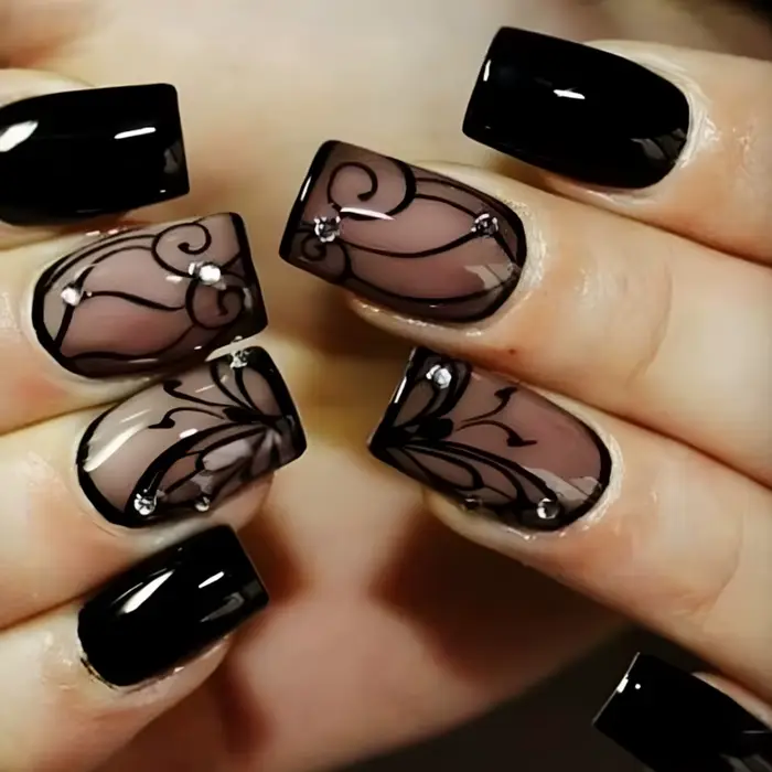 Faux Ongles Courts à Presser pour la Saison Printemps Été
