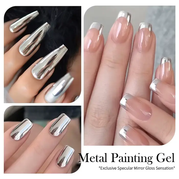 BORN PRETTY Vernis à ongles gel métallique super argenté pour bricolage