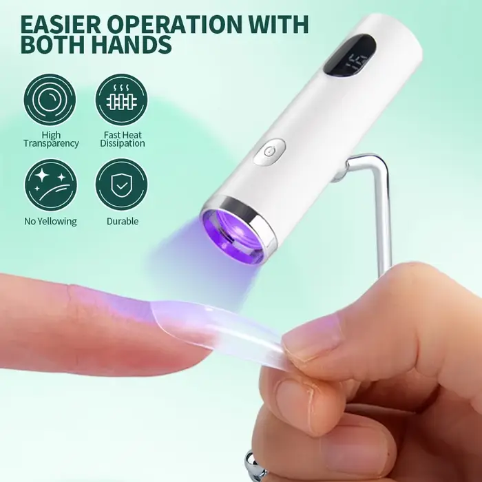 Nailpop lumière UV avec Stanp Mini lampe de traitement des ongles Portable Rechargeable sèche-ongles durcissement