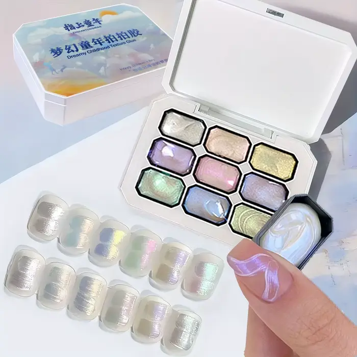 1pc 9 couleurs nouveau populaire tapotement gel dégradé rêve texture tremper UV & LED gel vernis à ongles art création salon de noël bricolage ins