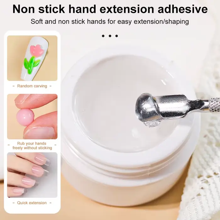 LIMEGIRL 15g Gel d'extension antiadhésif UV construction rapide solide Gel