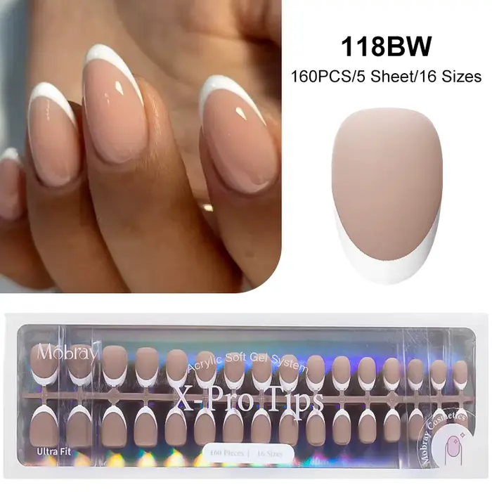 150/160 pièces de luxe français porter des ongles conseils ensemble nu rose Ballet longueur moyenne