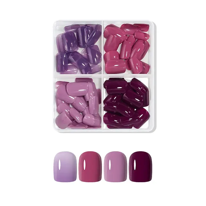 96 pièces presse sur ongles courts