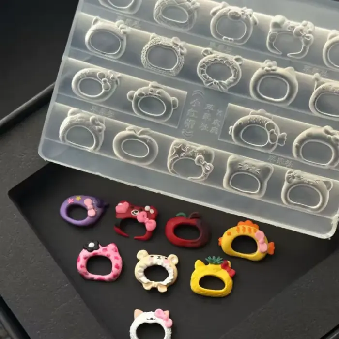 Moule à ongles en silicone transparent 3D