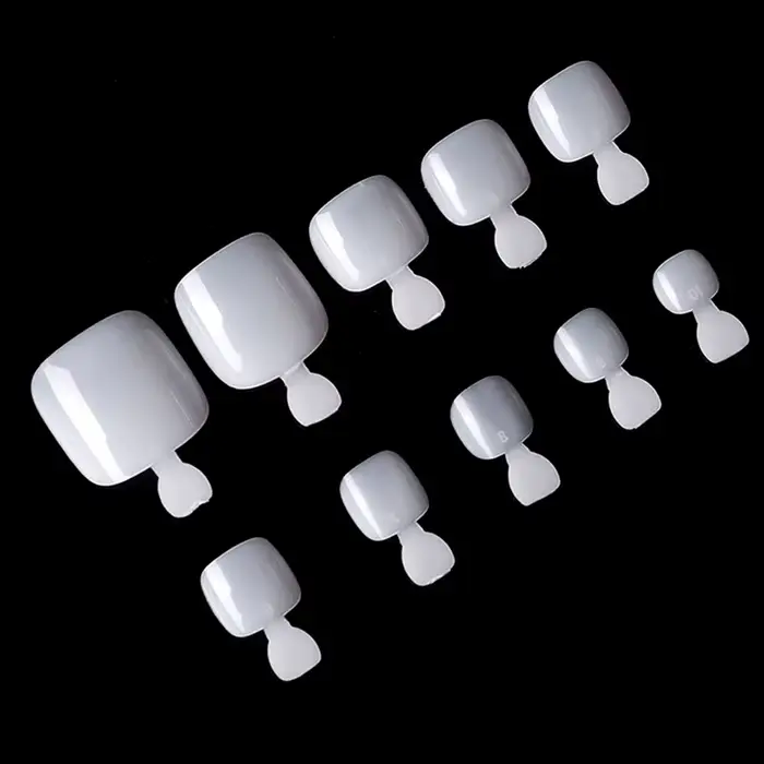 500 faux ongles d'orteils artificiels