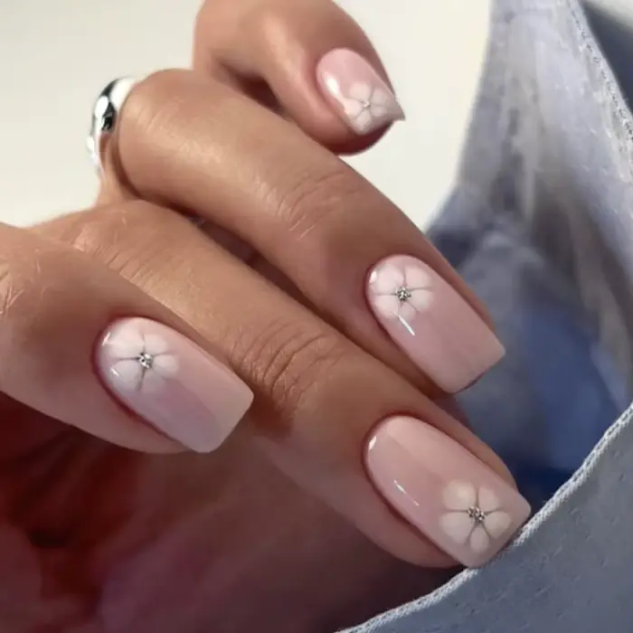 Marguerite fleurs jaune français Nail Art été mode court portable faux ongles détachable fini