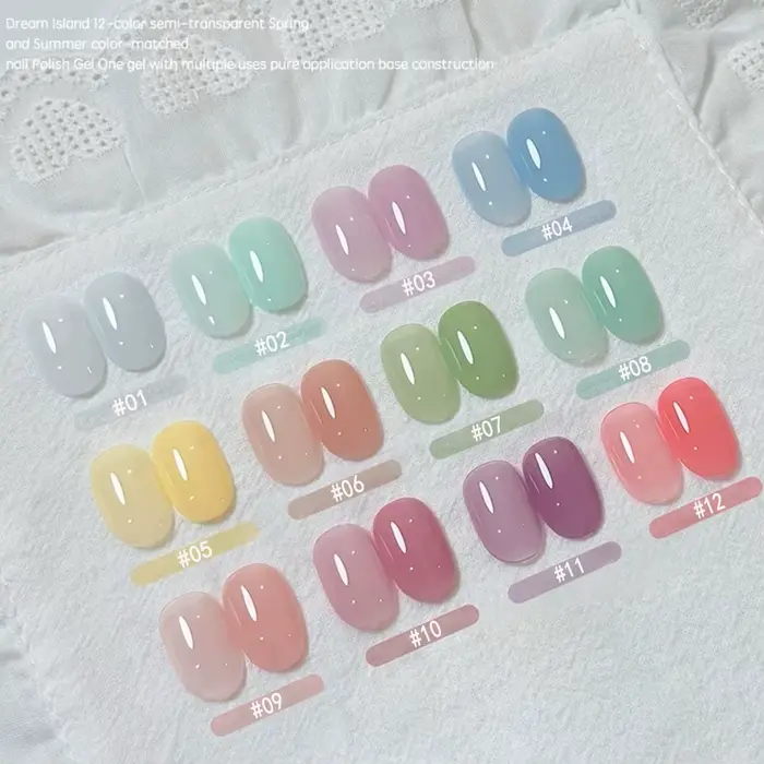 MIANEL 2026 10ML Gel Vernis à Ongles Série Bonbons au Lait - Texture Crème Fraîche et Pudding