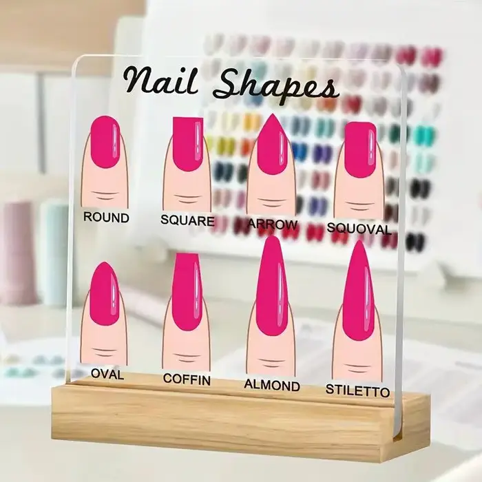 Panneau d'affichage de formes d'ongles