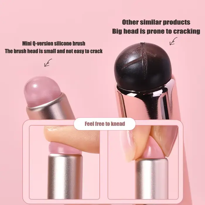 Pinceau en silicone rose gelée pour nail art