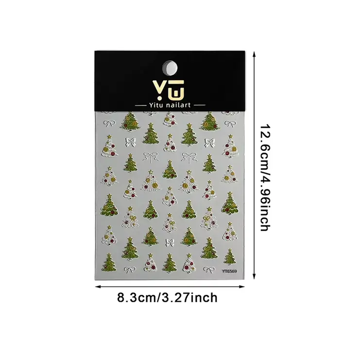 Autocollants pour ongles arbre de noël
