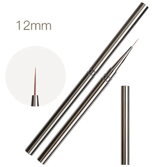 Brosse à ongles argentée 6/9/12/15/18mm