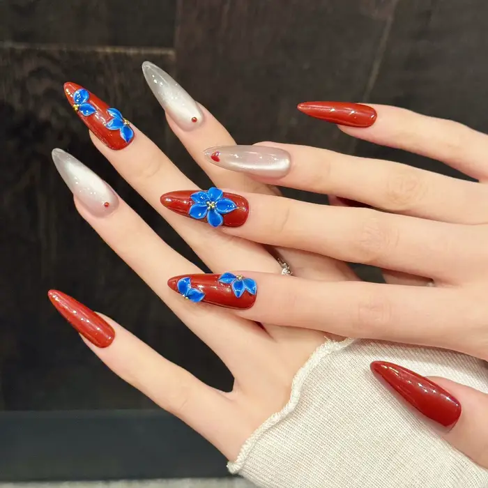 Faux ongles Vintage faits à la main