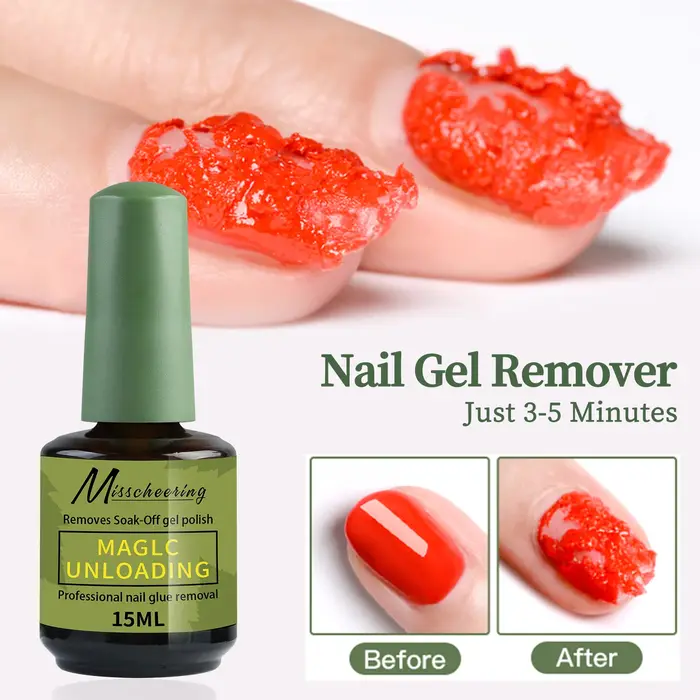 Misscheering 15ml magique rapide dissolvant de vernis à ongles Gel propre UV tremper
