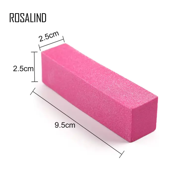 Rose Polissage Ponçage Fichiers Bloc Pédicure Manucure Soins Éponge Nail Art Tampon Grindig
