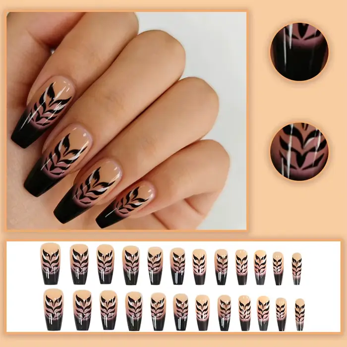 Faux ongles moyens pour femmes et filles