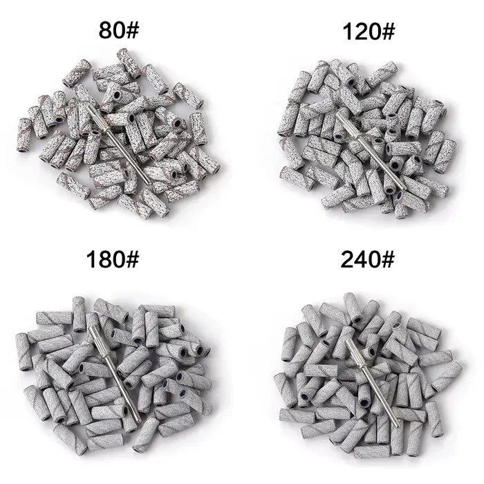 50/100 pièces 3mm petites bandes de ponçage des ongles ensemble pour forage des ongles fraisage manu