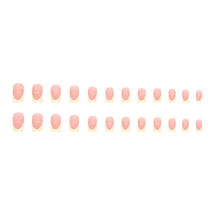 24 morceaux d'ongles longs à pression trapézoïdaux